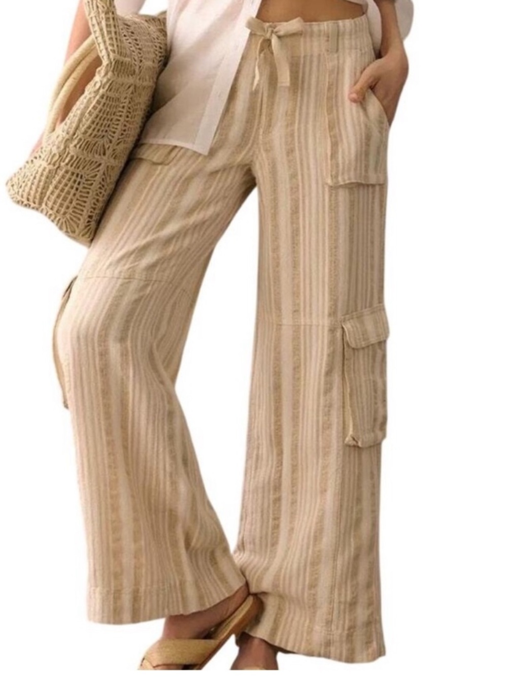 Anthrpologie Wide Leg Cargo Pant sz. 27 - Picture 2 of 7